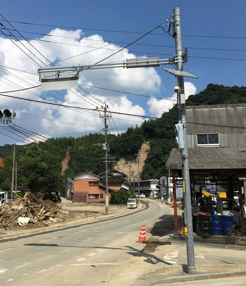 九州北部豪雨被災地に防犯カメラを貸与